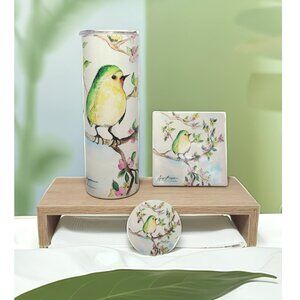 Bird Tumbler Set – Tumbler, Coaster, Car Coaster by Angie Bryan Creations
